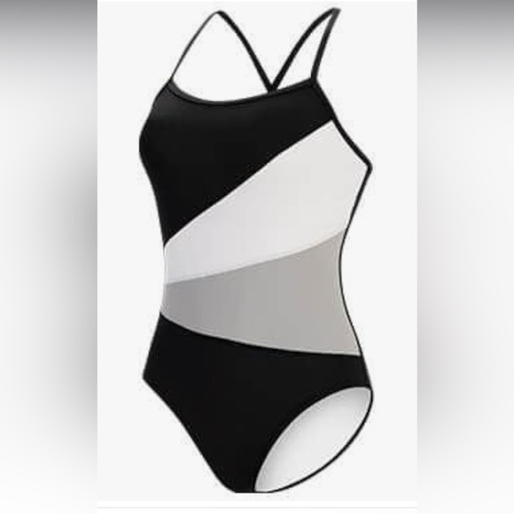 NWT size 20 Dolfin Aquashape Women's Color Block Bathing Suit - Picture 1 of 8